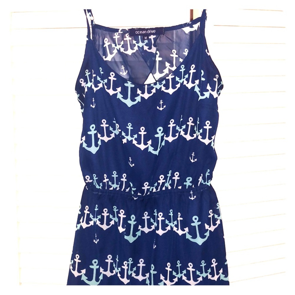 Navy blue nautical dress